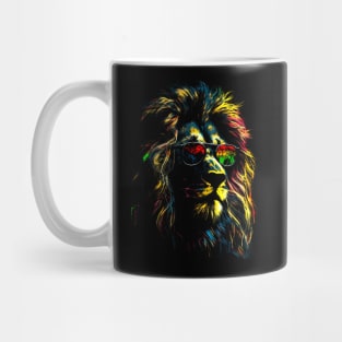 Psychedelic Lion With Glasses #1 Mug